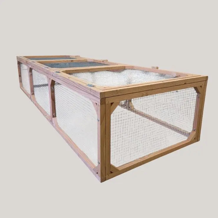 Enclos à tortue en bois et grillage 6 faces