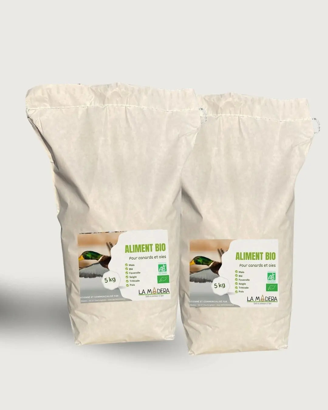 Aliment complet BIO pour oies et canards - La Madera