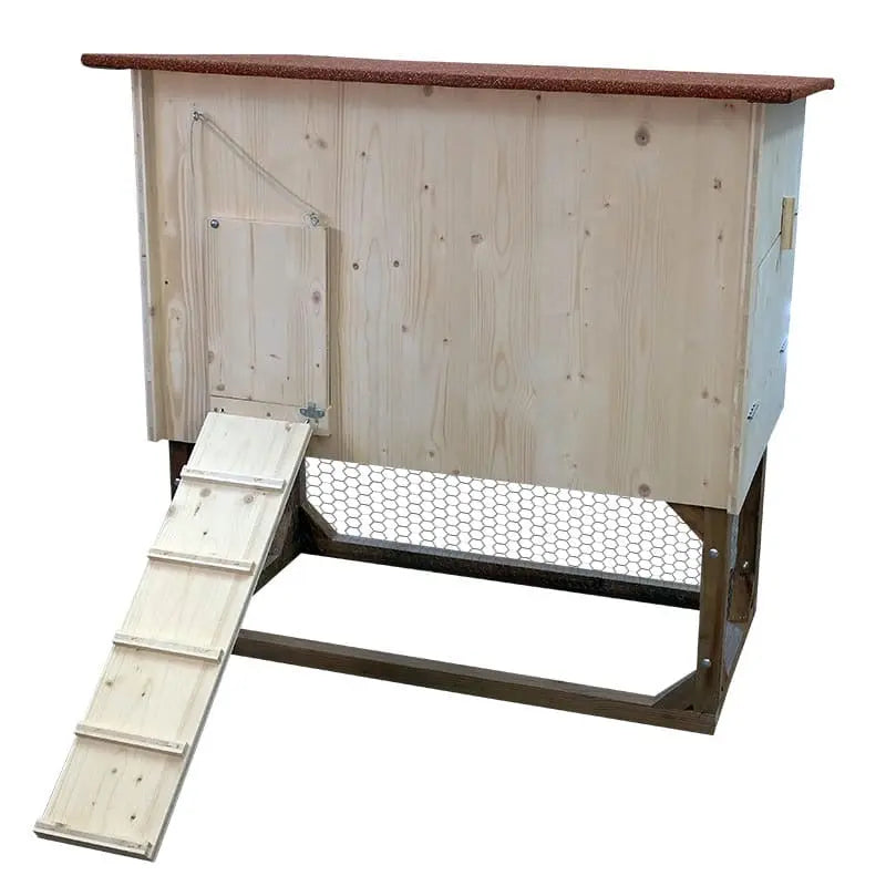 porte fermée du poulailler pour sécurité la nuit