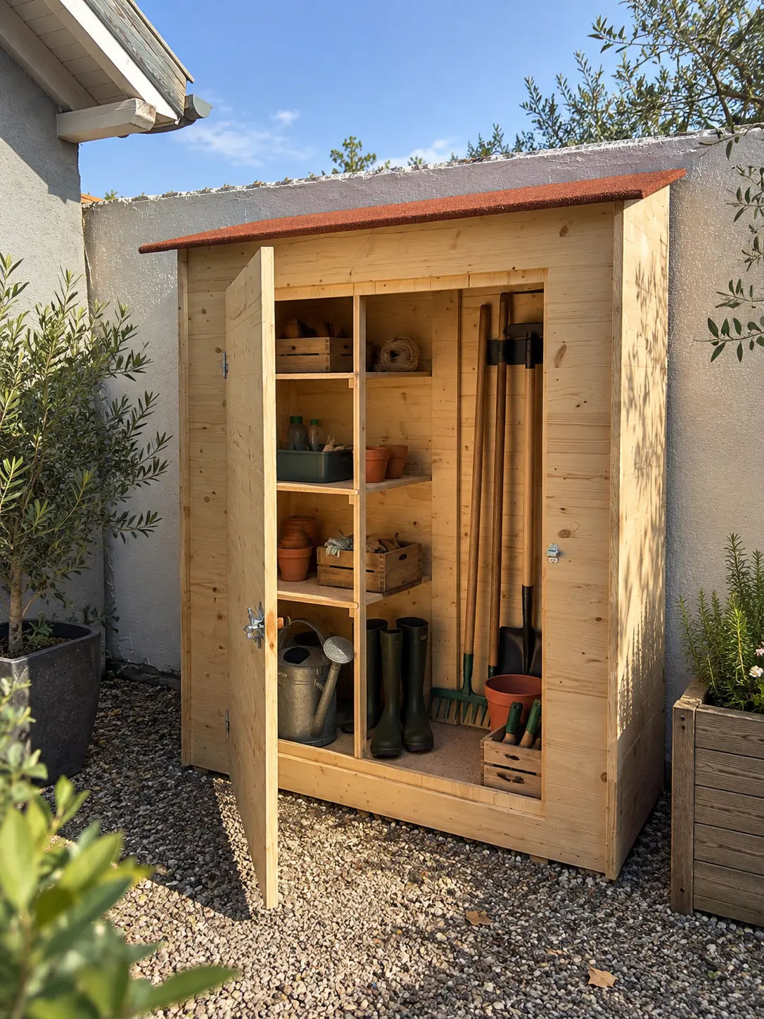 Armoire de jardin en bois massif 19 mm