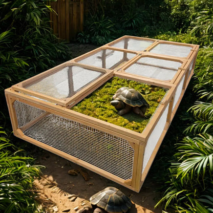 enclos à tortue en bois massif
