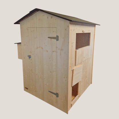 Grand poulailler en bois massif • 20 poules La Madera