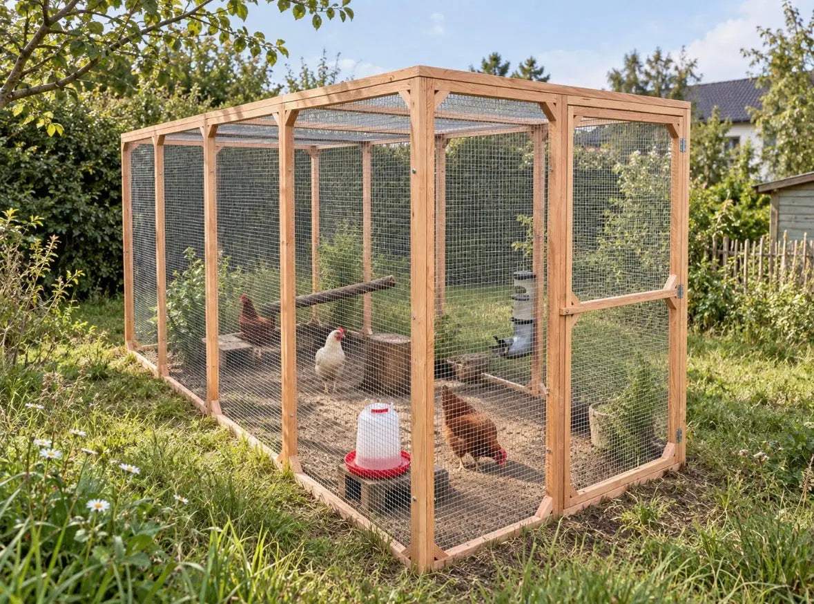 Enclos poule anti-renard 6 faces - Hauteur 180 cm