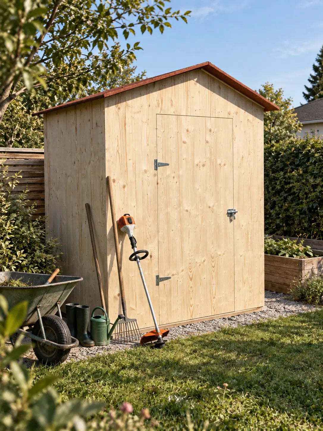 abri en bois pour petit jardin